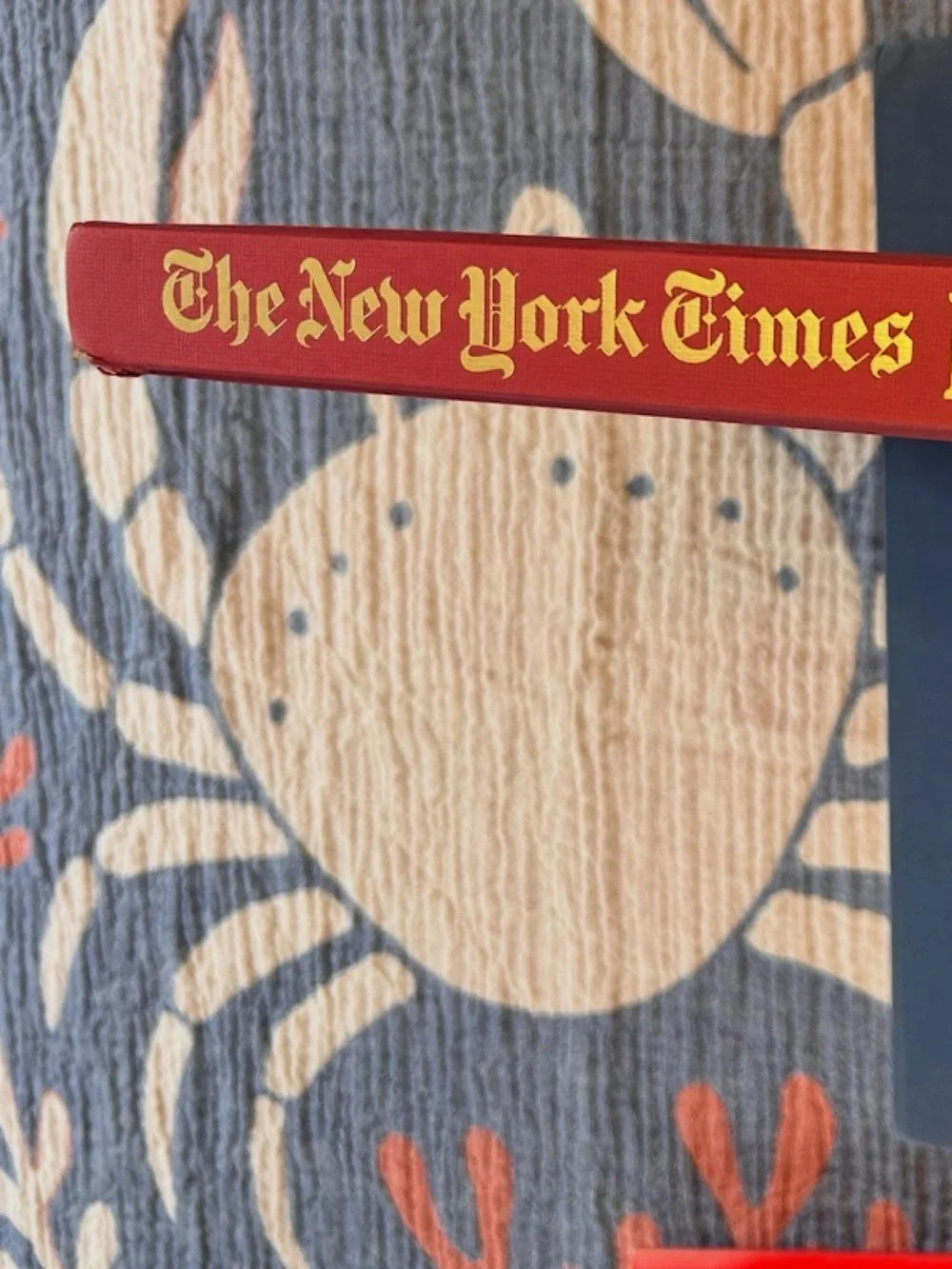 The New York Times Page One Red Large Hardcover Coffee Table Book.